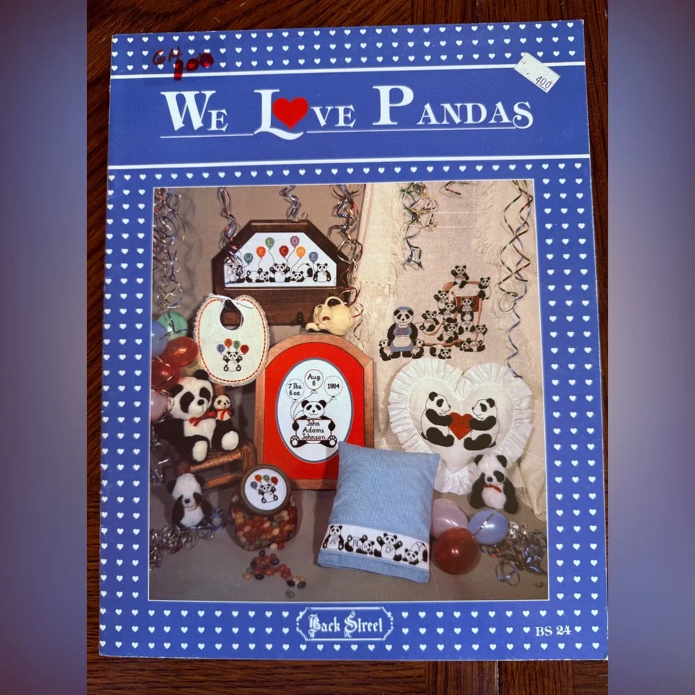 Vintage Bears‎ Cross Stitch Pattern Books lot of 5 cinnamon bear comforts pandas
